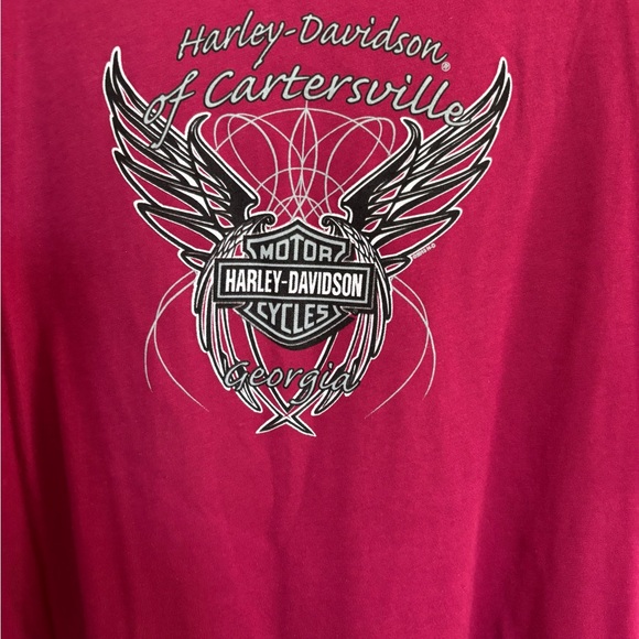 Harley-Davidson Pink Short Sleeve Tee NWT 2x with rhinestones - Picture 4 of 4